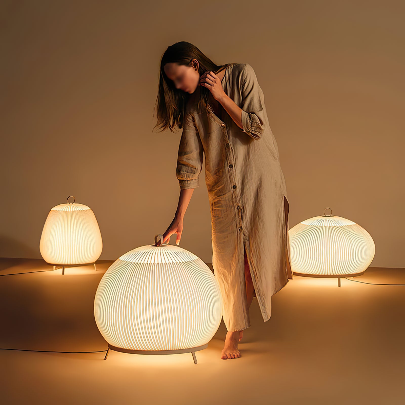 Textured Dome  Lantern Knit Table Lamp - Cueteks