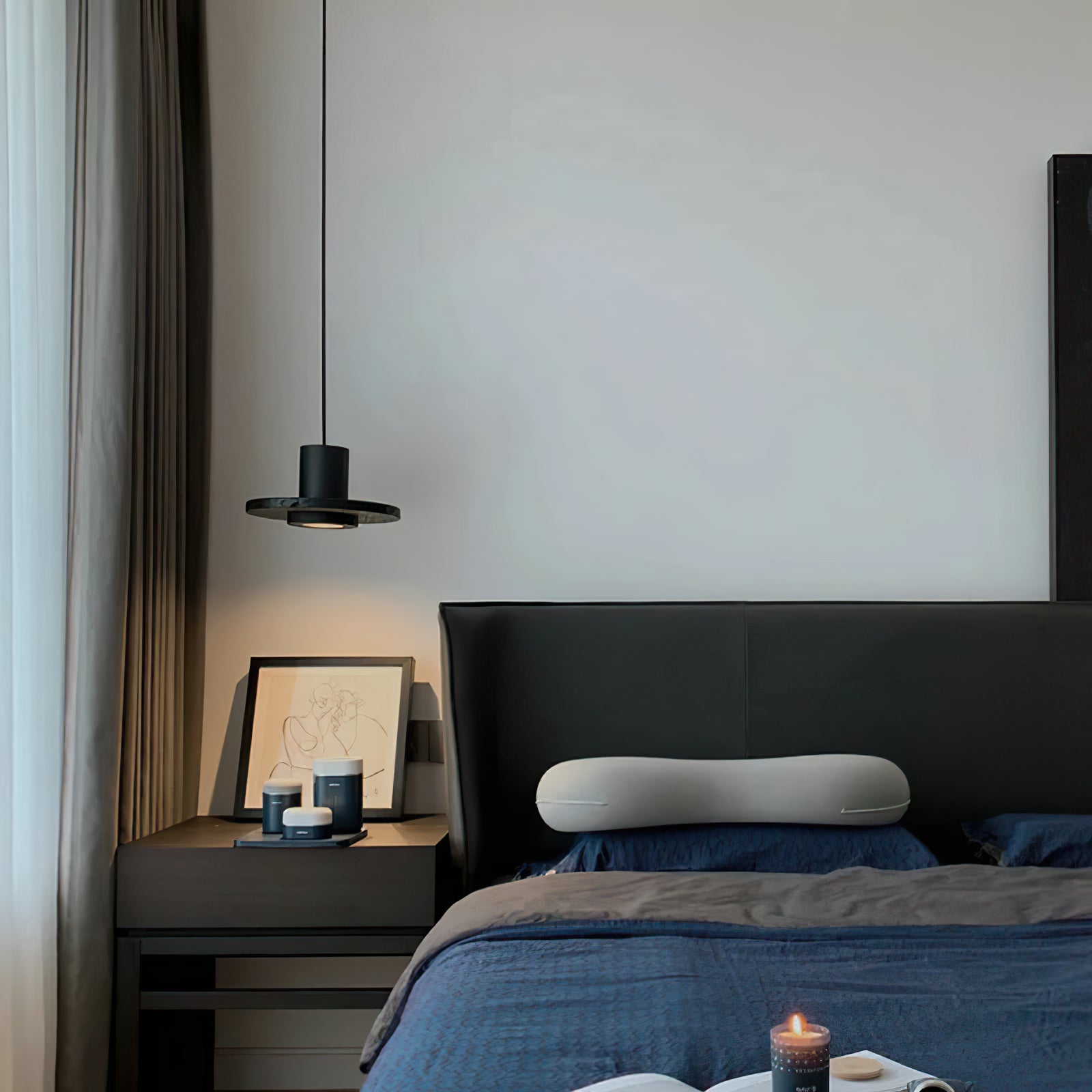 Lava Stone Black Pendant Light - Cueteks