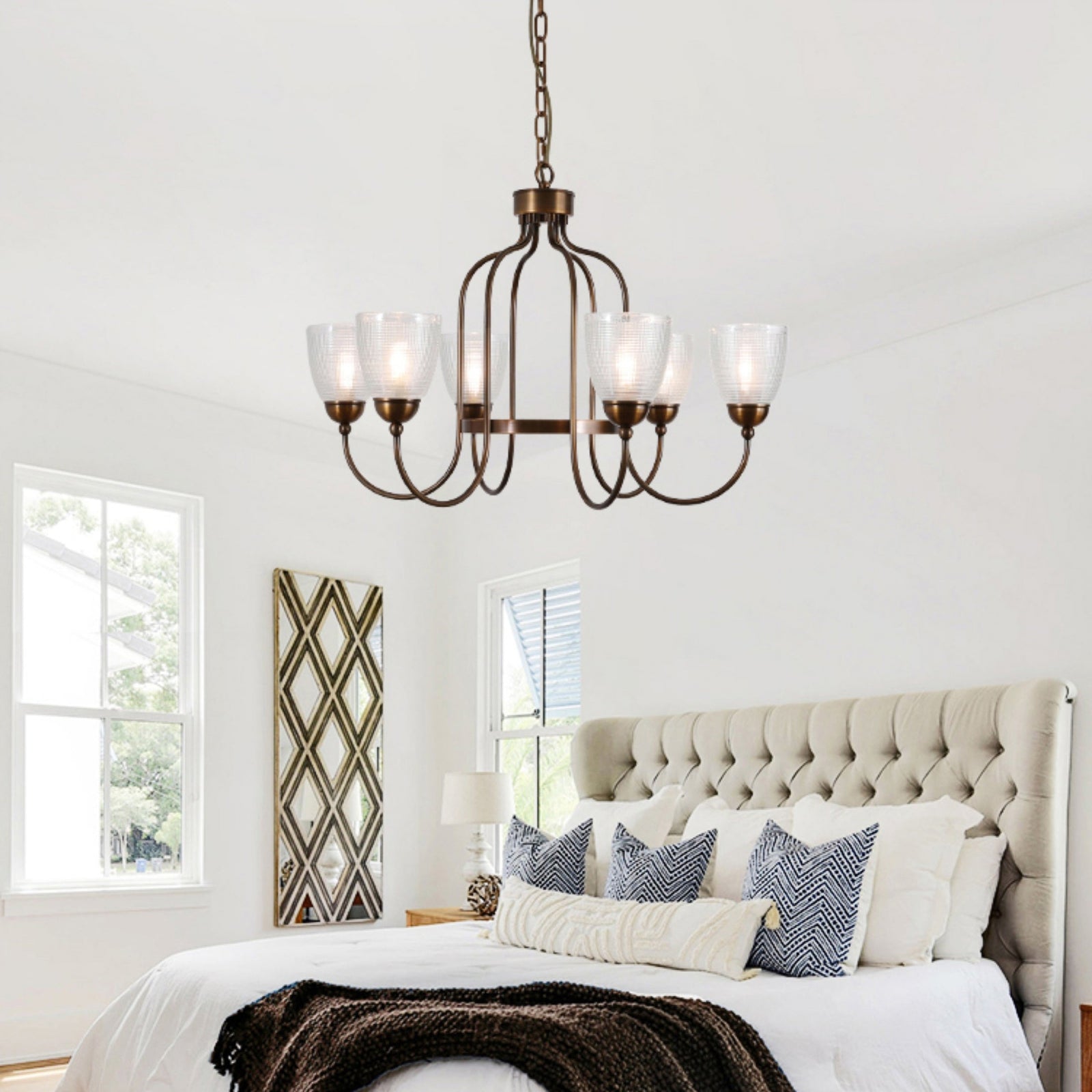 Meruna 6-light chandelier - Cueteks