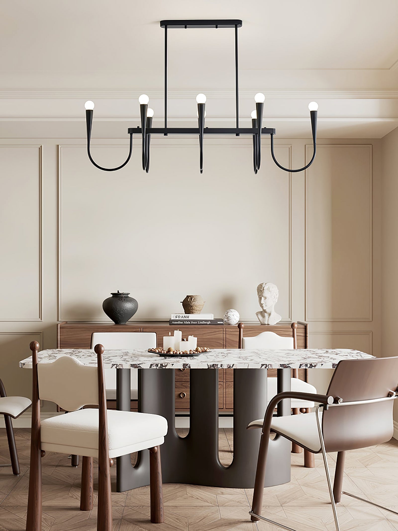 Symphony rectangular chandelier - Cueteks