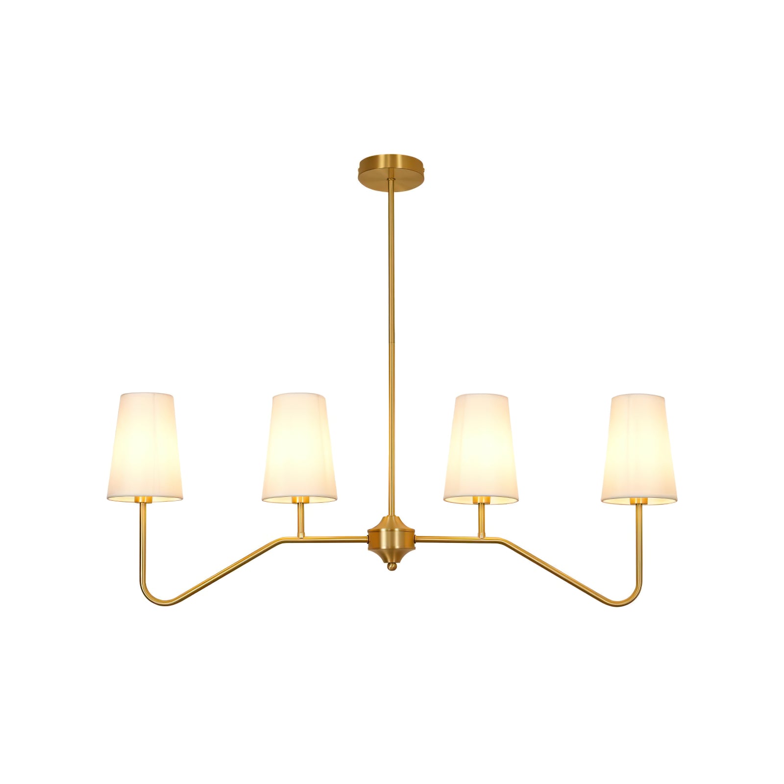Daphne Brass Linear American Chandelier - Cueteks