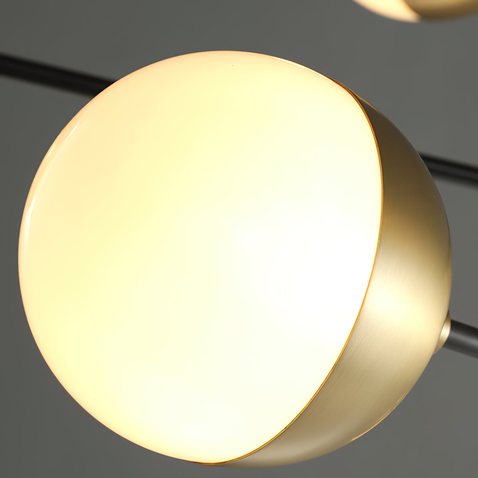 10-Globe Modern Brass Chandelier - Cueteks