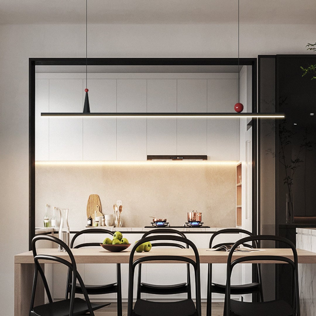 OSBELE Modern Black Linear Chandelier - Cueteks