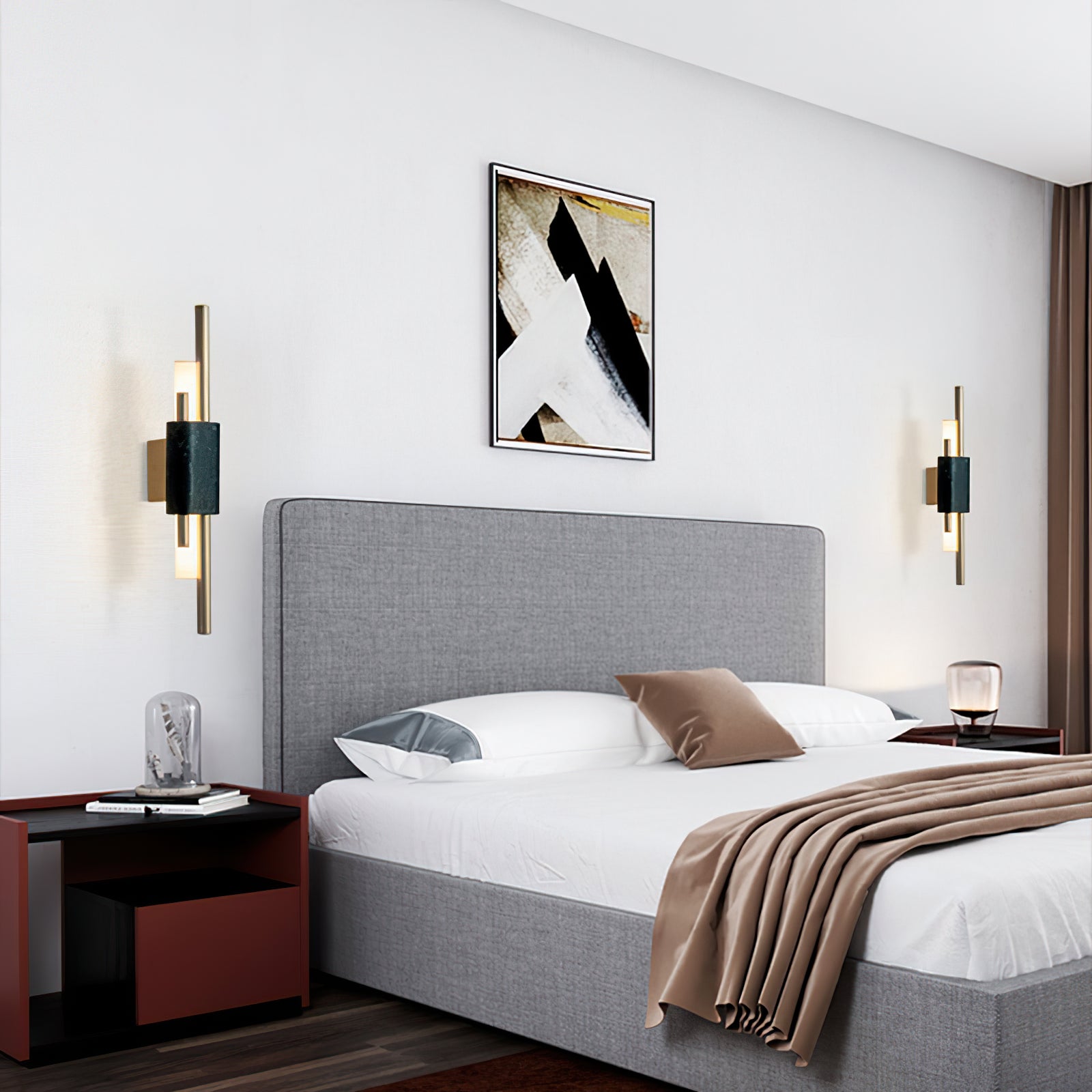 Bert Frank Tanto Marble Linear Wall Light - Cueteks