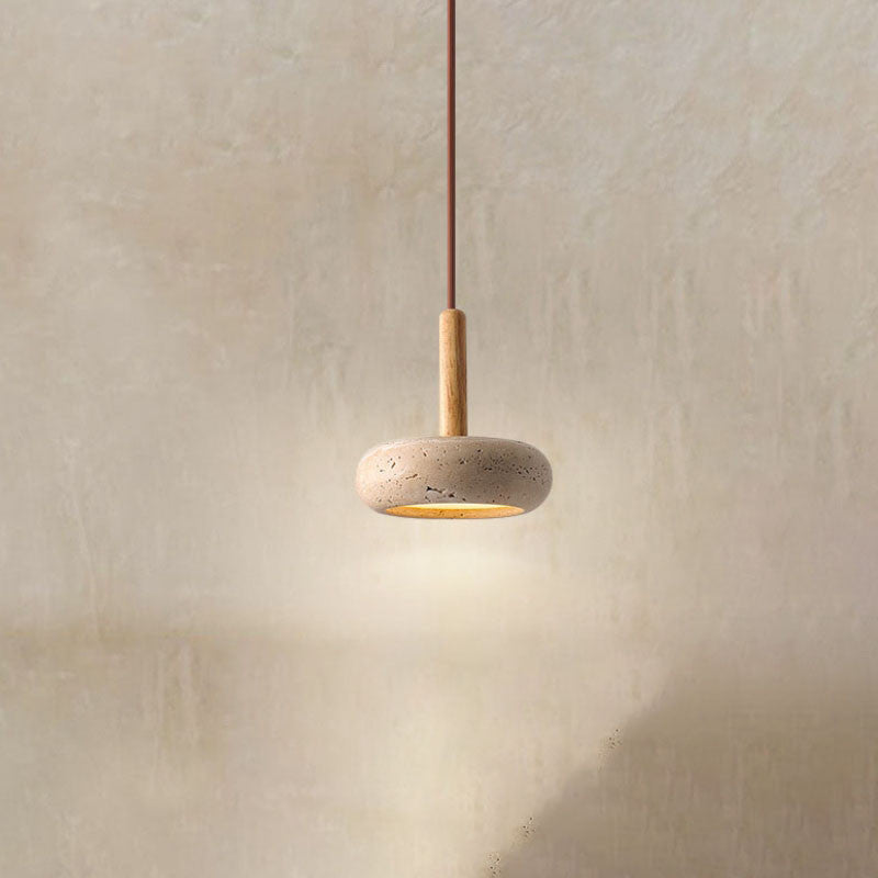 Hourglass Travertine Pendant Light - Cueteks