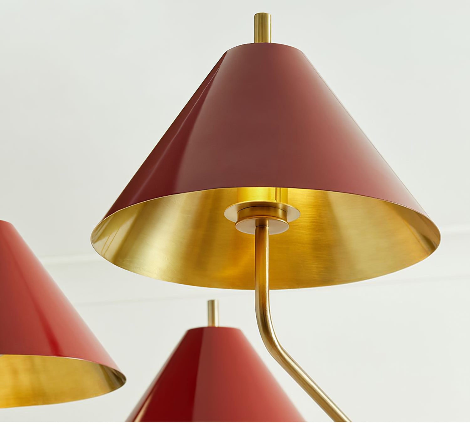 Fabric Lampshade Brass Curved Wall Lamp - Cueteks