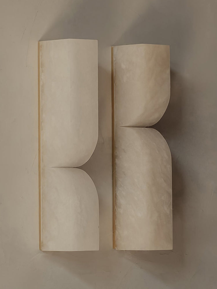 Double Curve Alabaster Wall Light - Cueteks