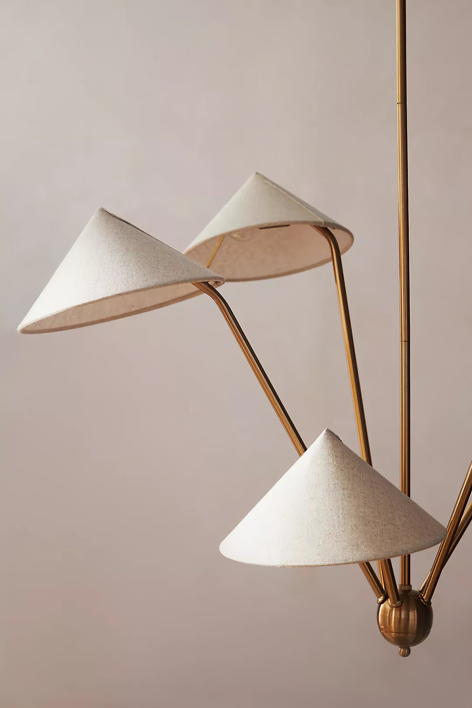 5-Arm Fabric Cone Chandelier - Cueteks