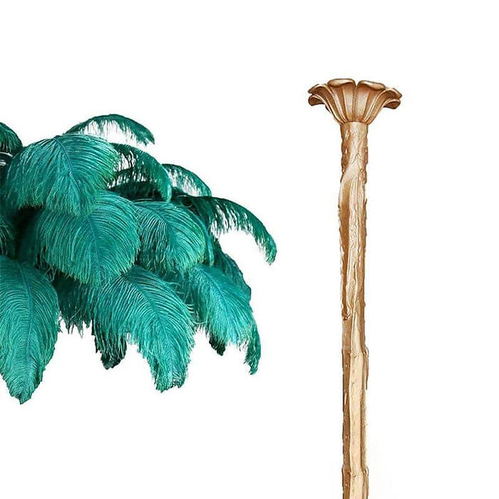 Colorful Ostrich Feather Chandelier - Cueteks