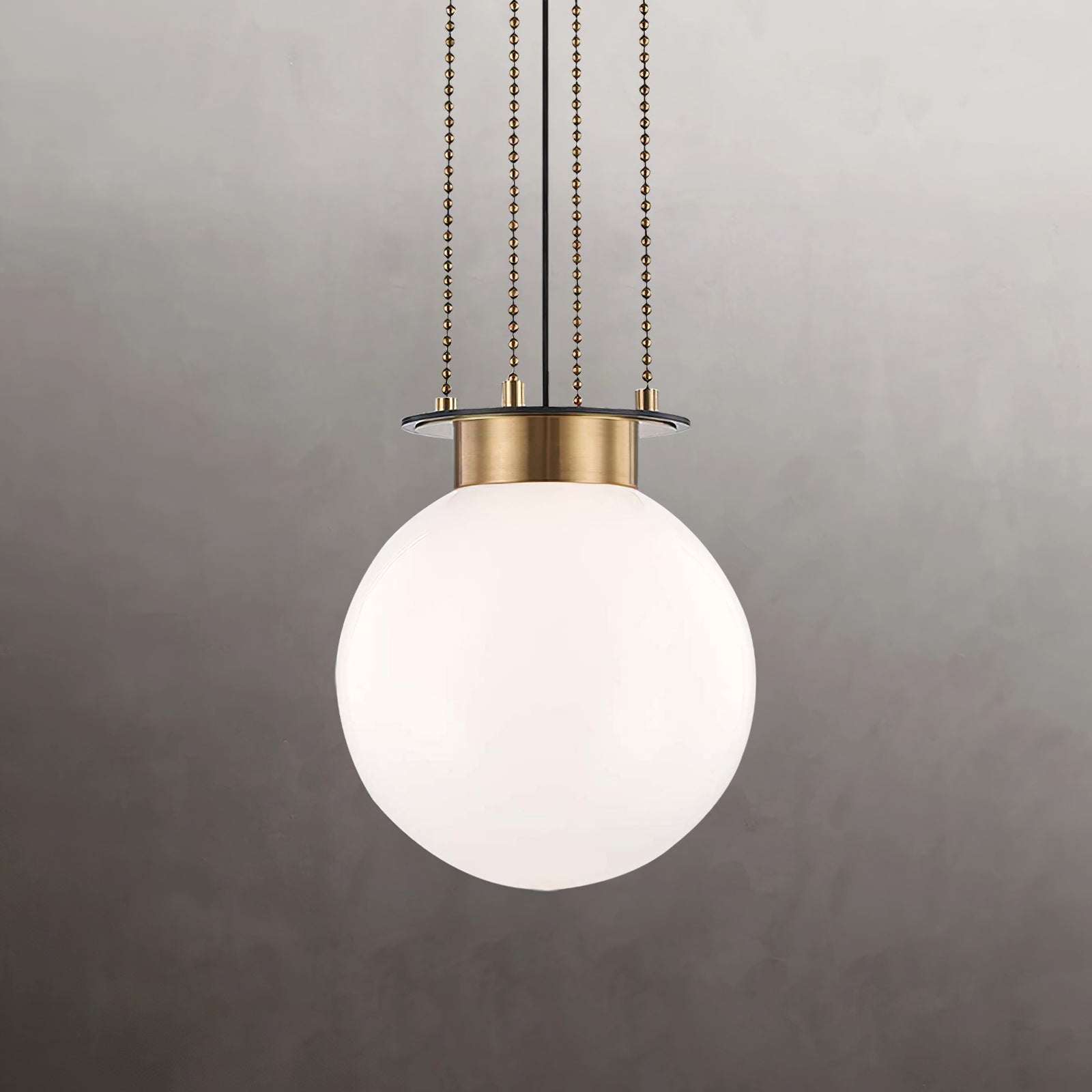 Opal Globe Gunther Pendant Light - Cueteks