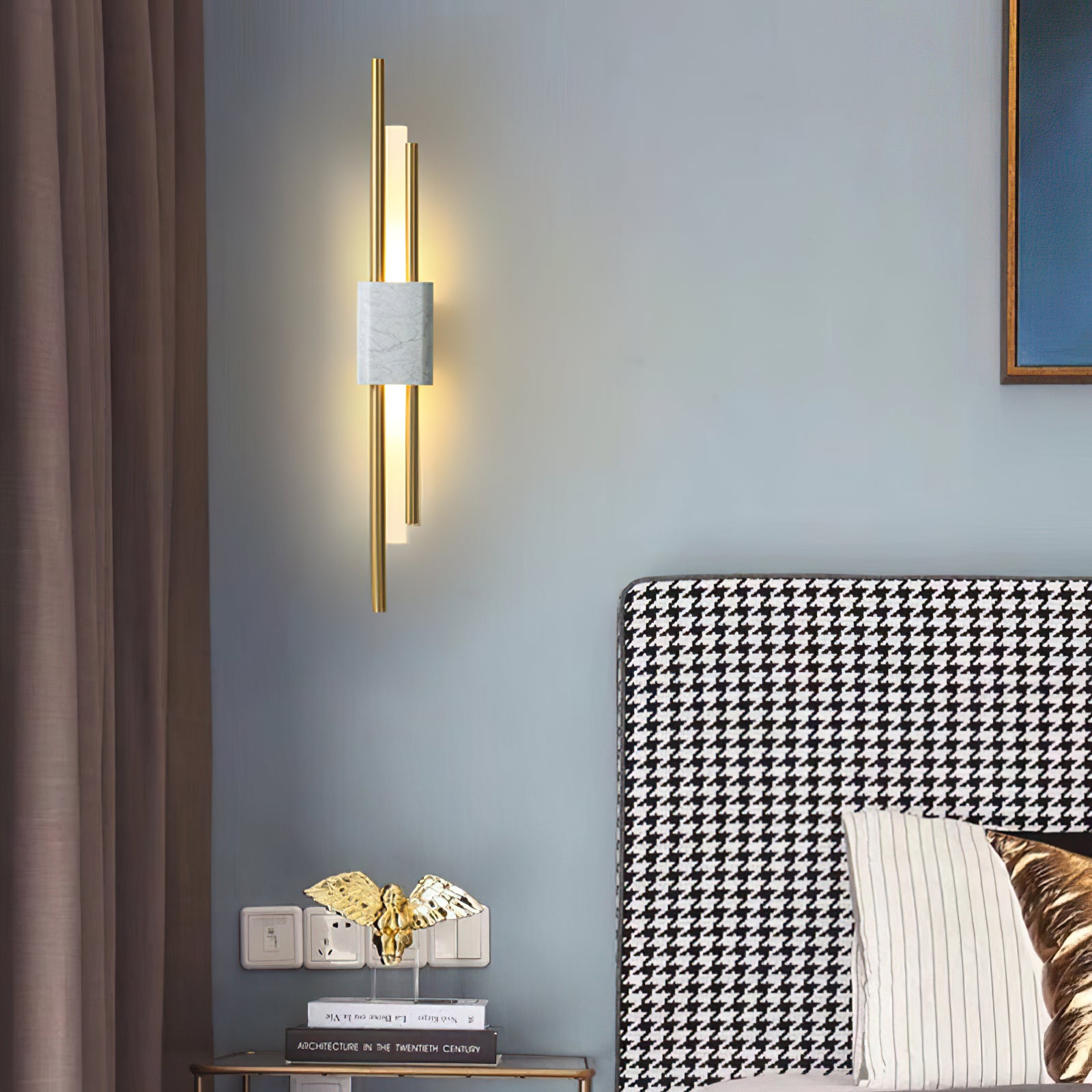 Bert Frank Tanto Marble Linear Wall Light - Cueteks