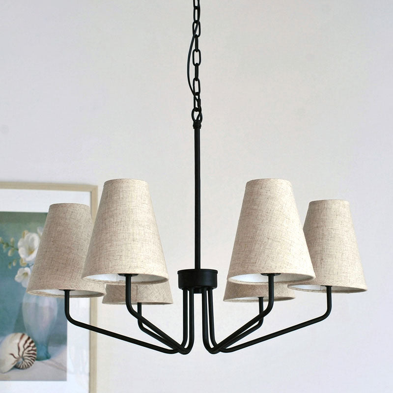 Fabric Conical Hanging Chandelier - Cueteks