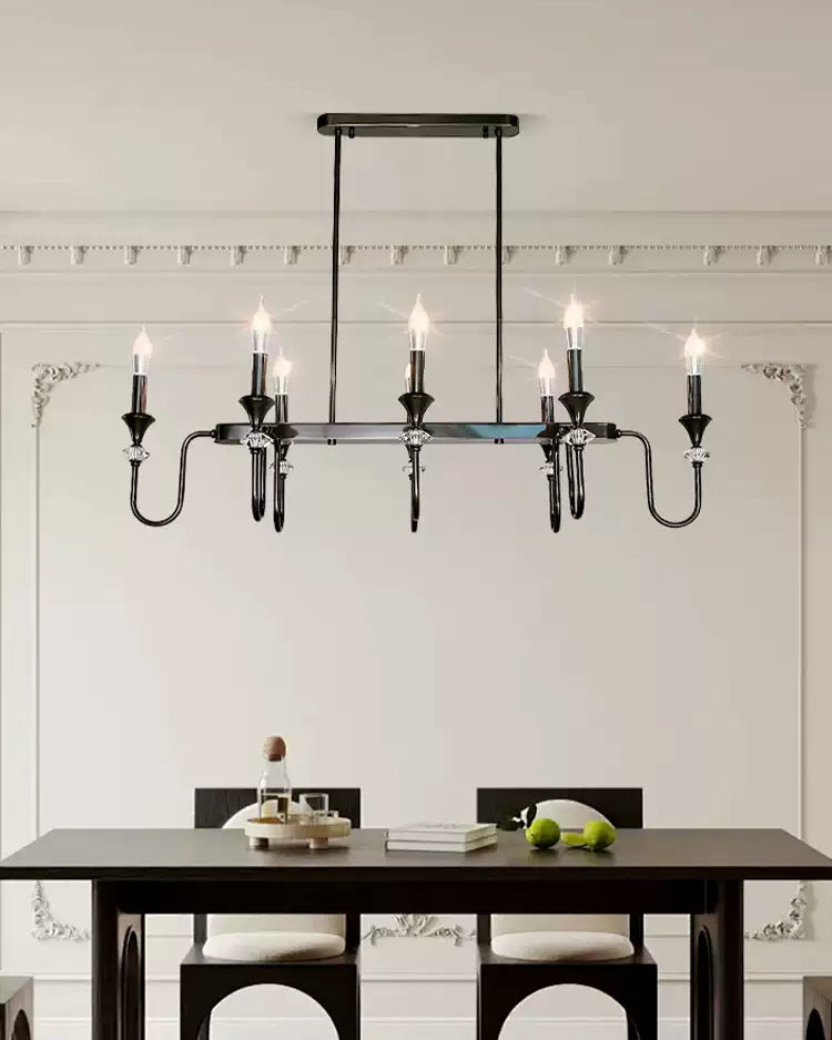 Vintage Iron Scroll Chandelier - Cueteks