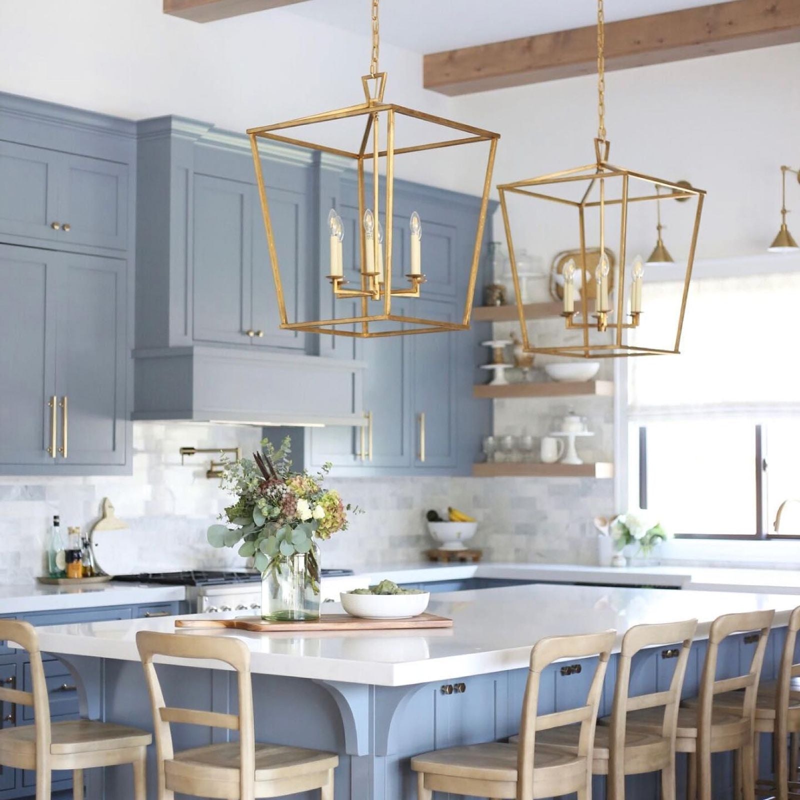 Gold Lantern Pendant Chandelier - Cueteks