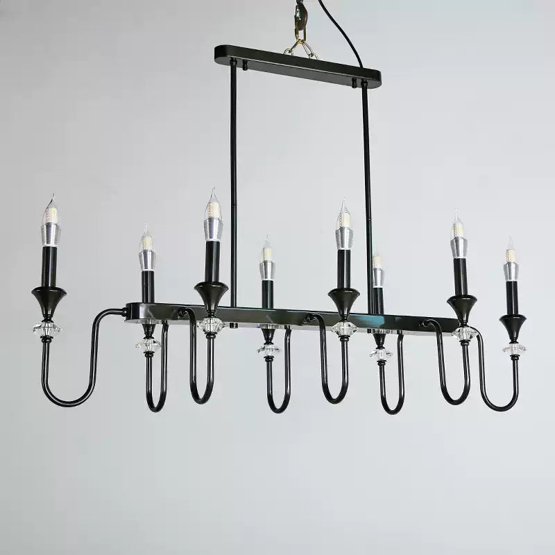Vintage Iron Scroll Chandelier - Cueteks