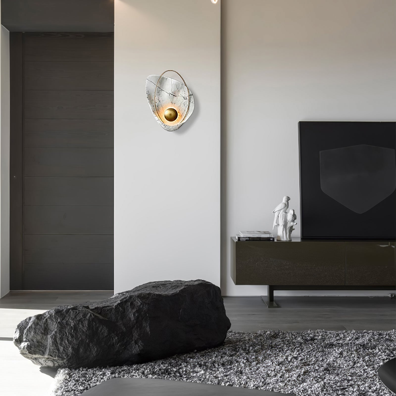 Artisan Shell Marble Wall Sconce - Cueteks