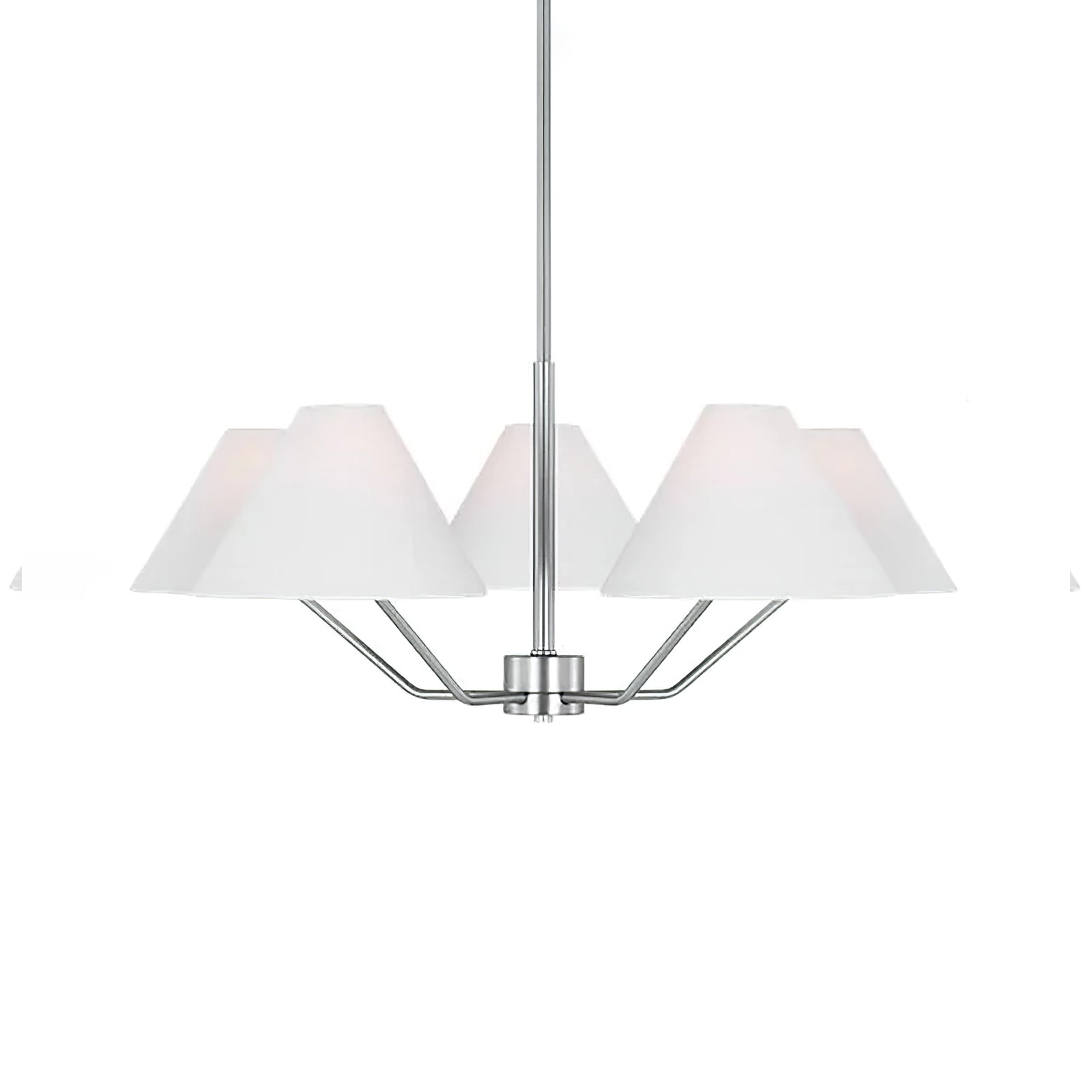 Minimalist Black Fabric Shade Chandelier - Cueteks