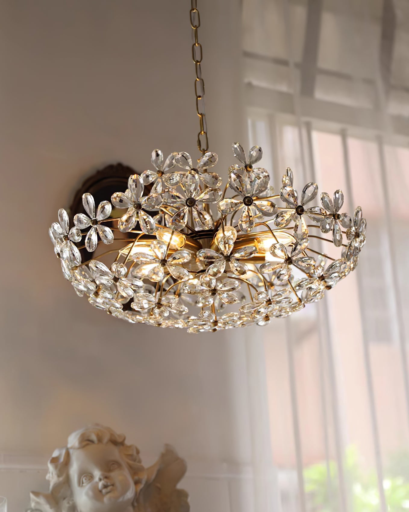 Blossom Crystal Flower Chandelier - Cueteks