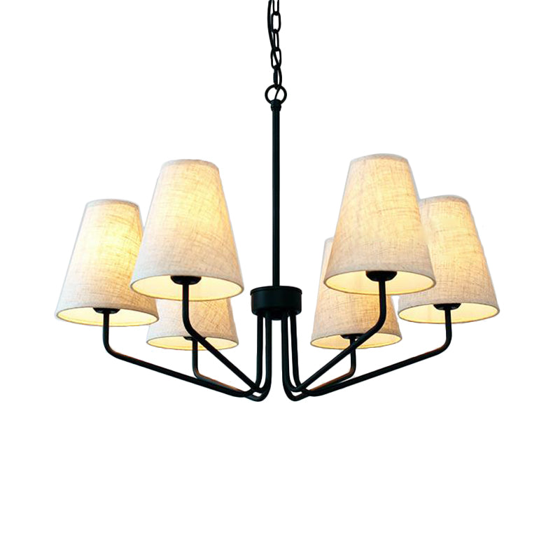 Fabric Conical Hanging Chandelier - Cueteks