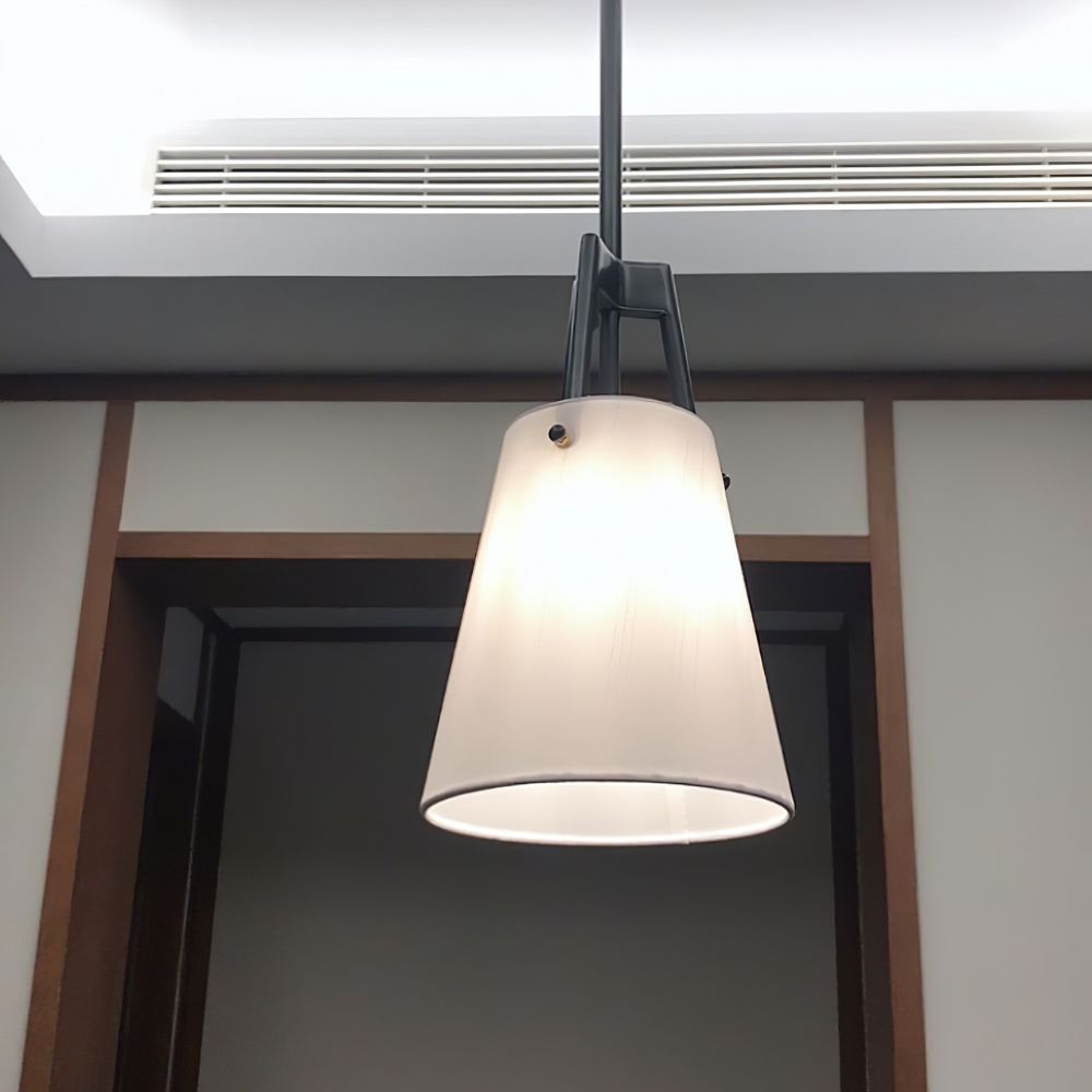 Modern Fabric Shade Corniche Pendant Lamp - Cueteks