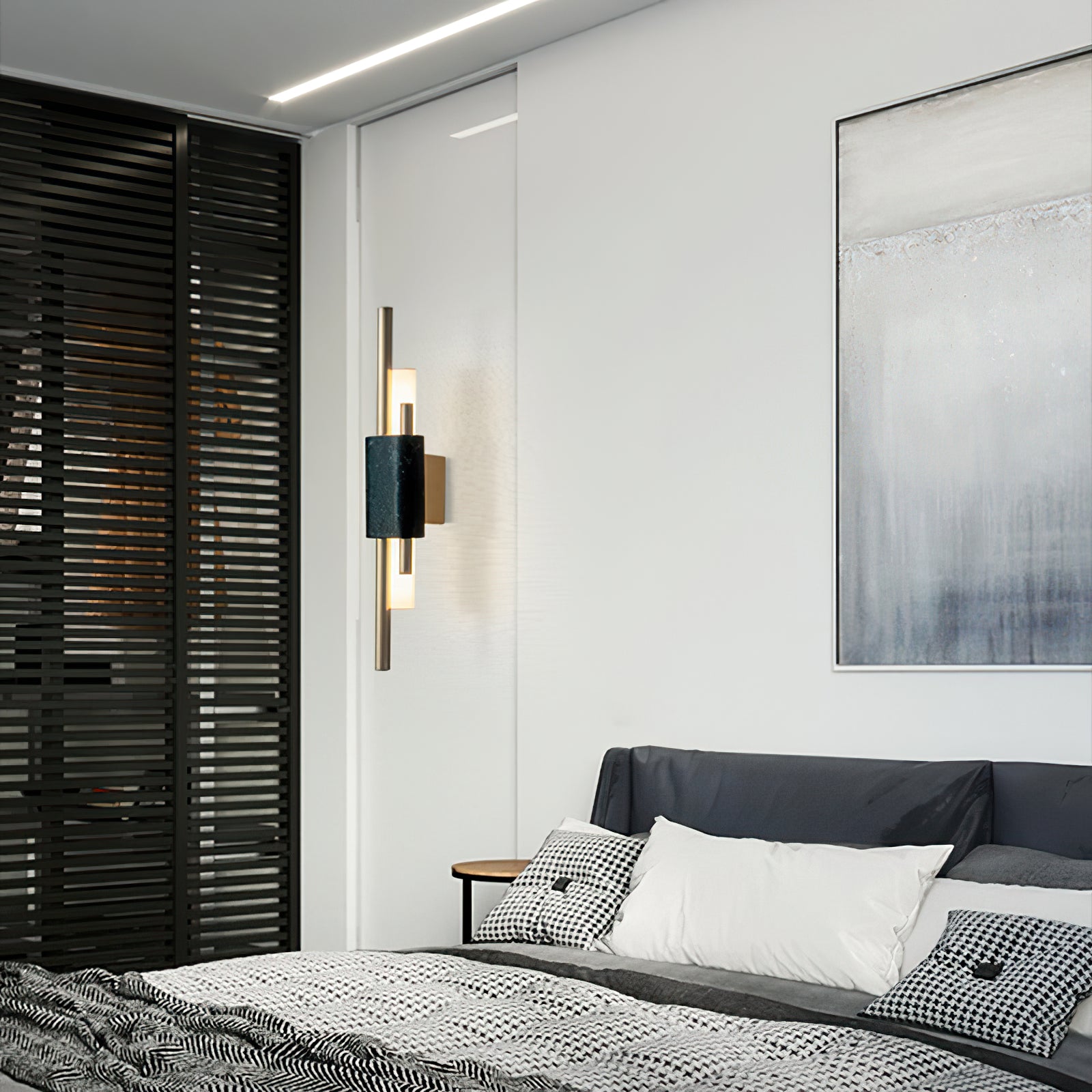Bert Frank Tanto Marble Linear Wall Light - Cueteks