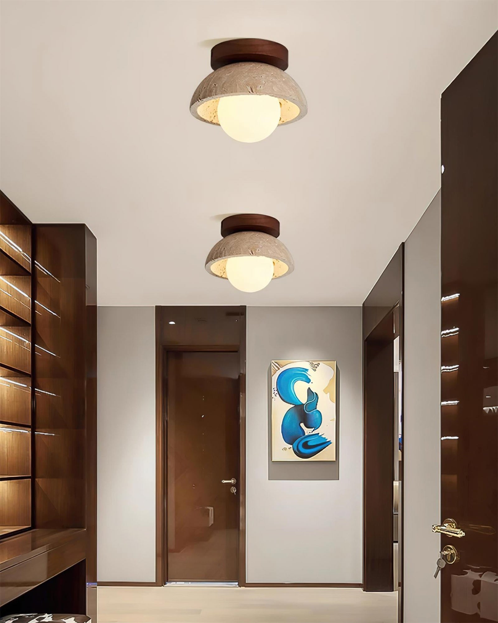 Piedra wood ceiling lamp - Cueteks