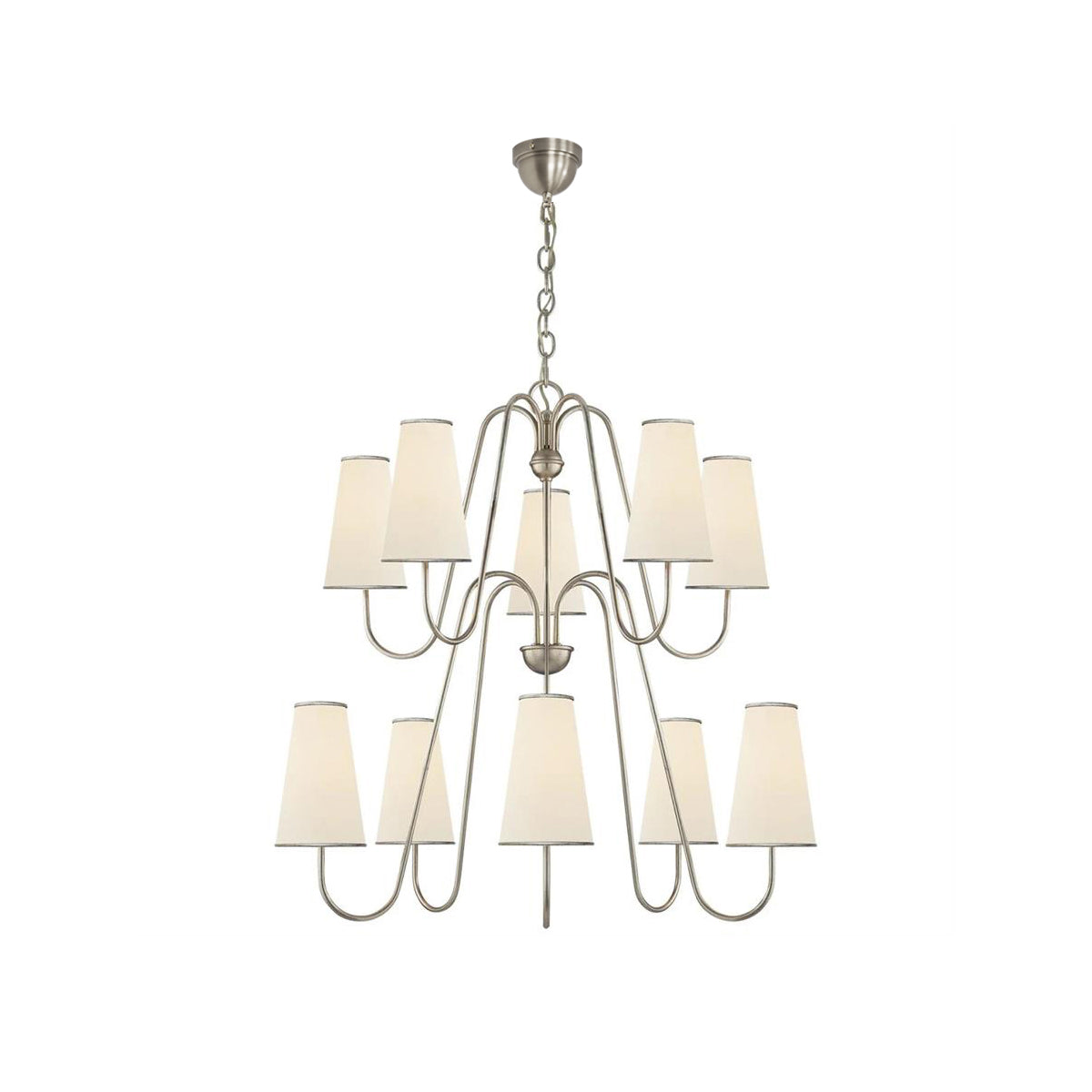 Gold Two-Tier Montreuil  Chandelier - Cueteks