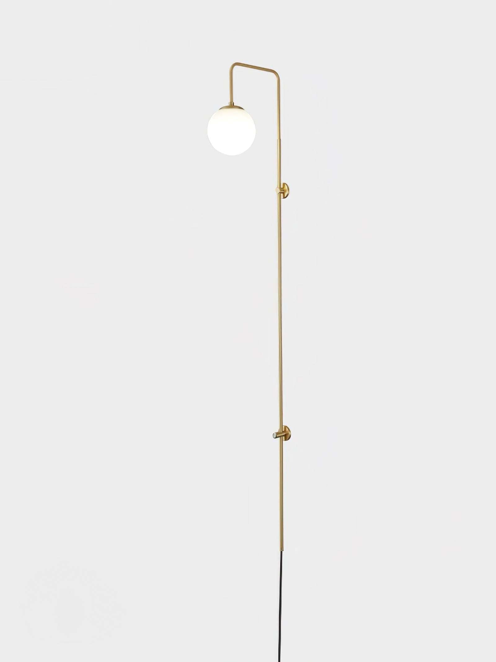 Brass Globe Arm Wall Sconce - Cueteks