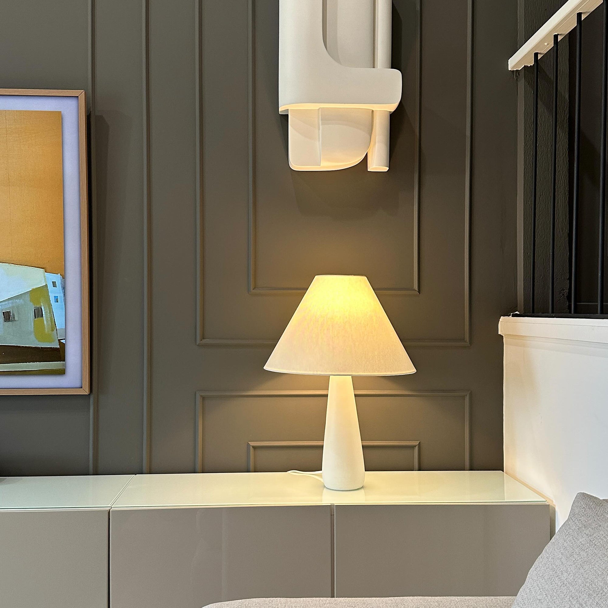 Kara Mann Polar Cement Table Lamp - Cueteks
