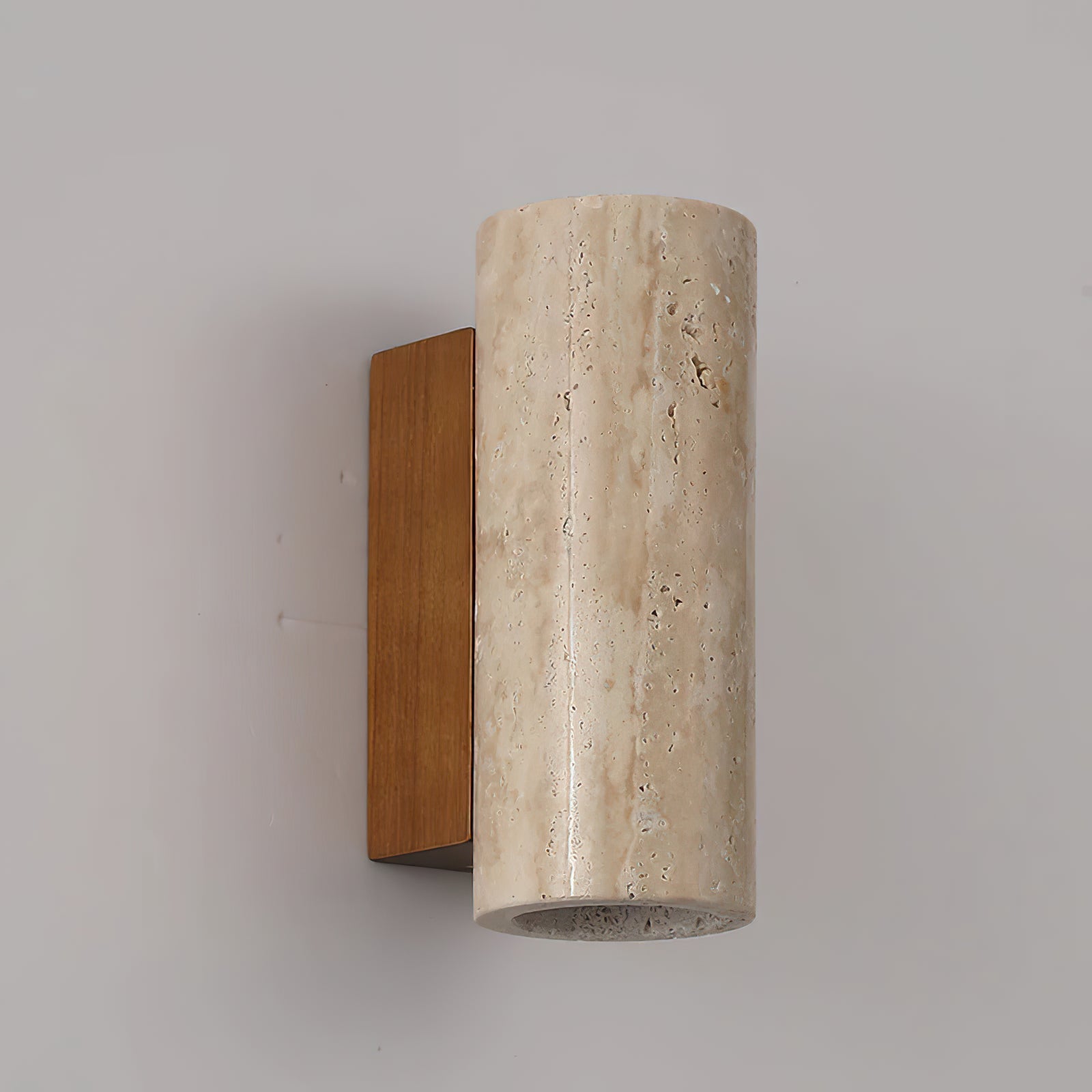 Travertine Cylinder Wall Lamp - Cueteks