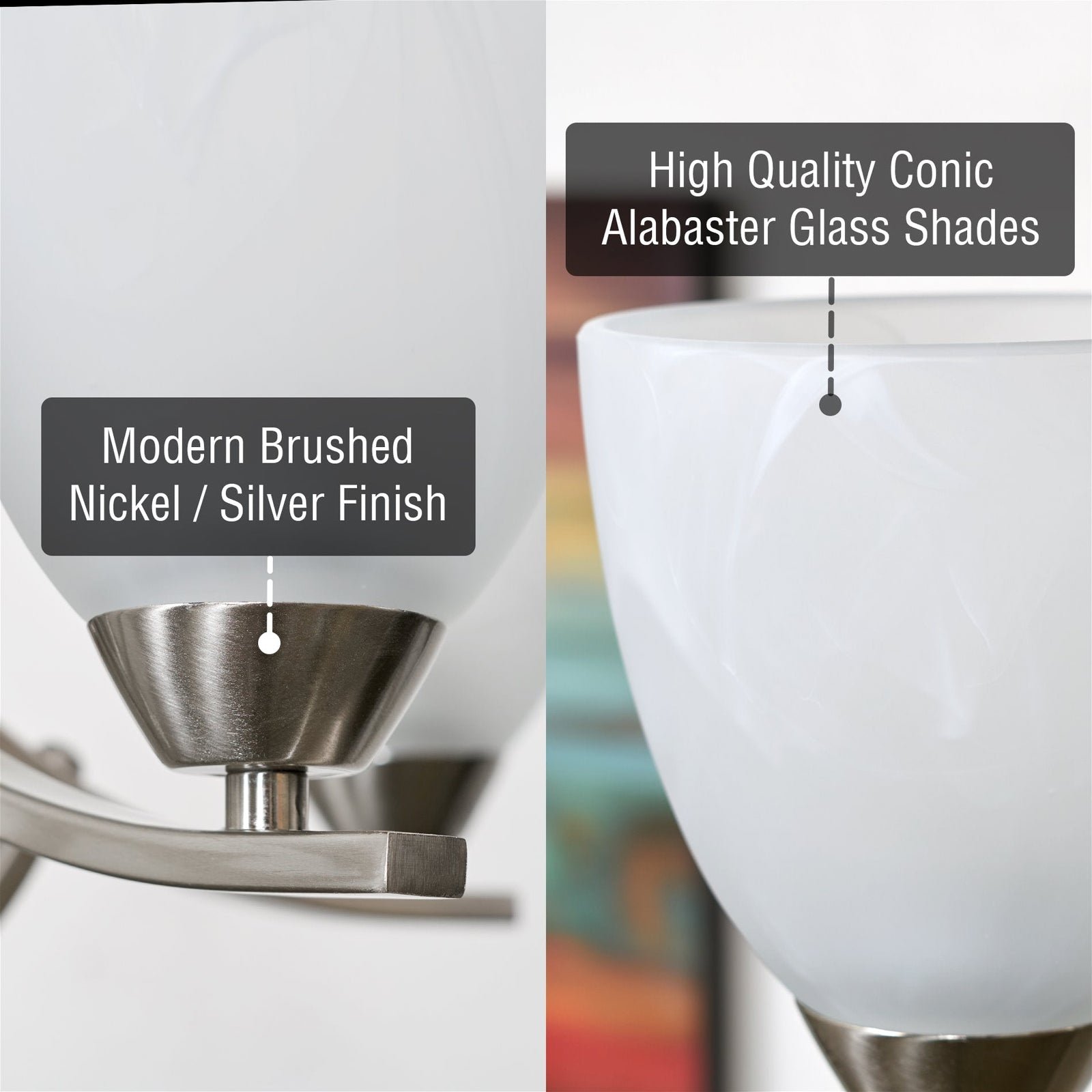 Transitional 5-Light Satin Nickel Chandelier - Cueteks