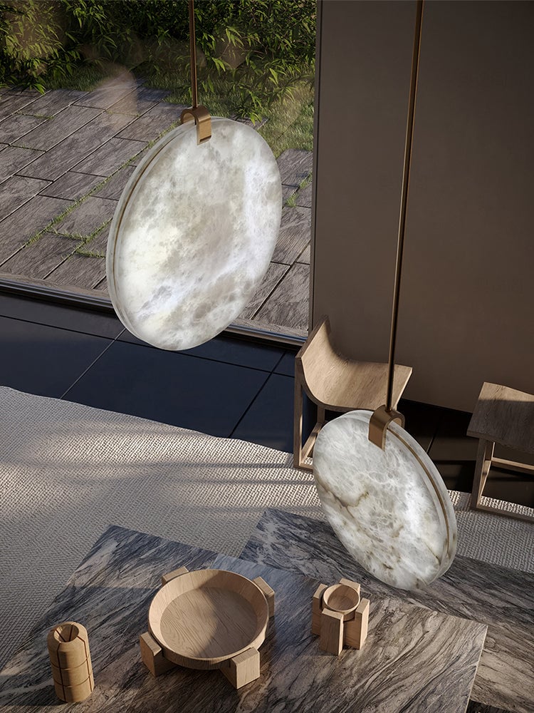 Tiered Alabaster Staircase Chandelier - Cueteks