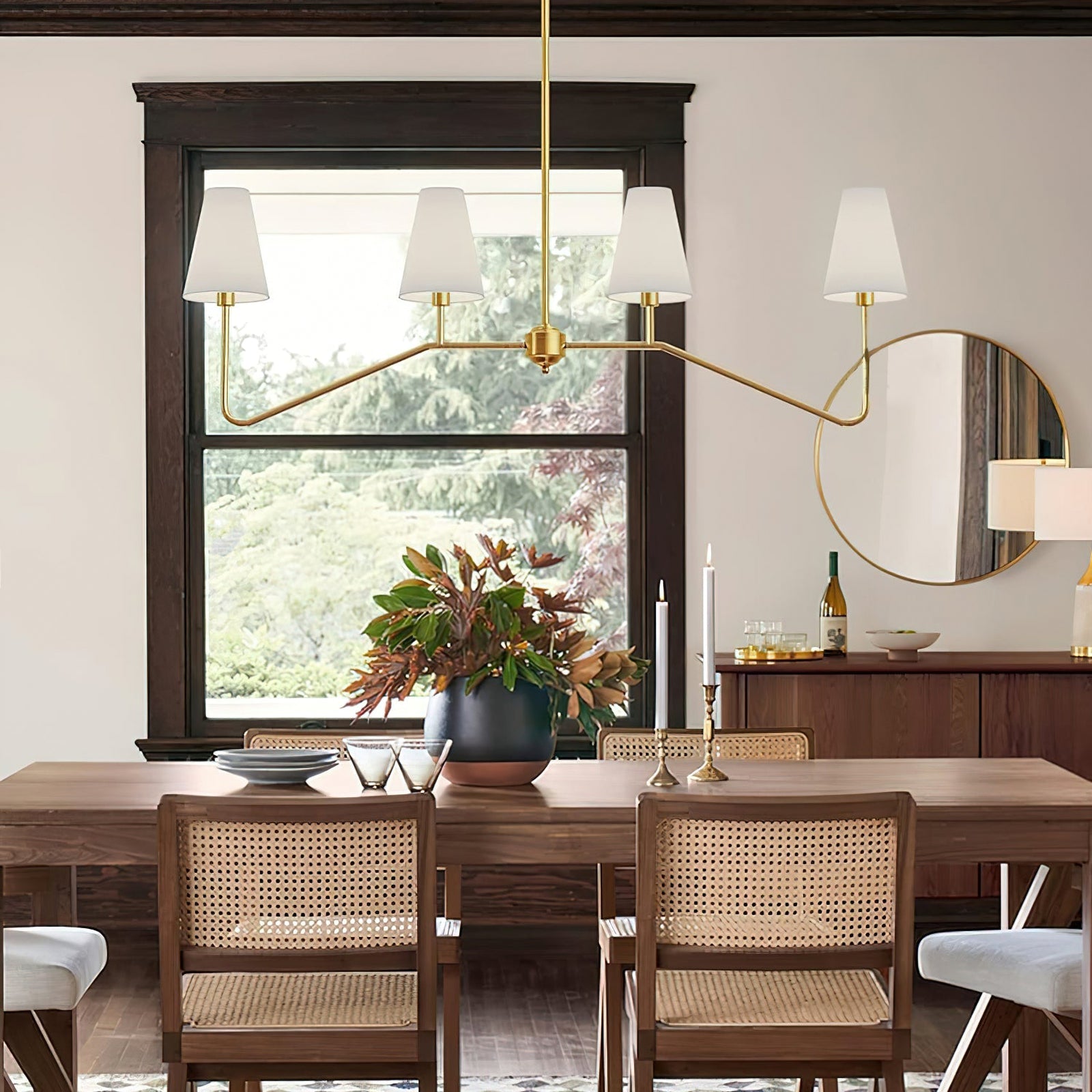 Daphne Brass Linear American Chandelier - Cueteks