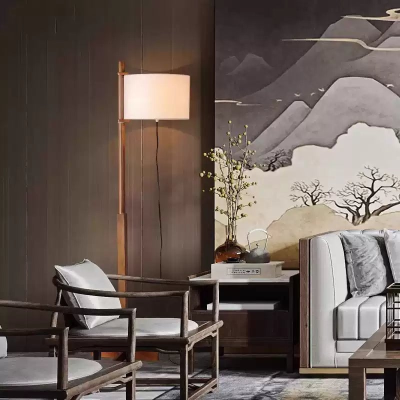 Minimalist Wooden Adjustable Floor Lamp - Cueteks