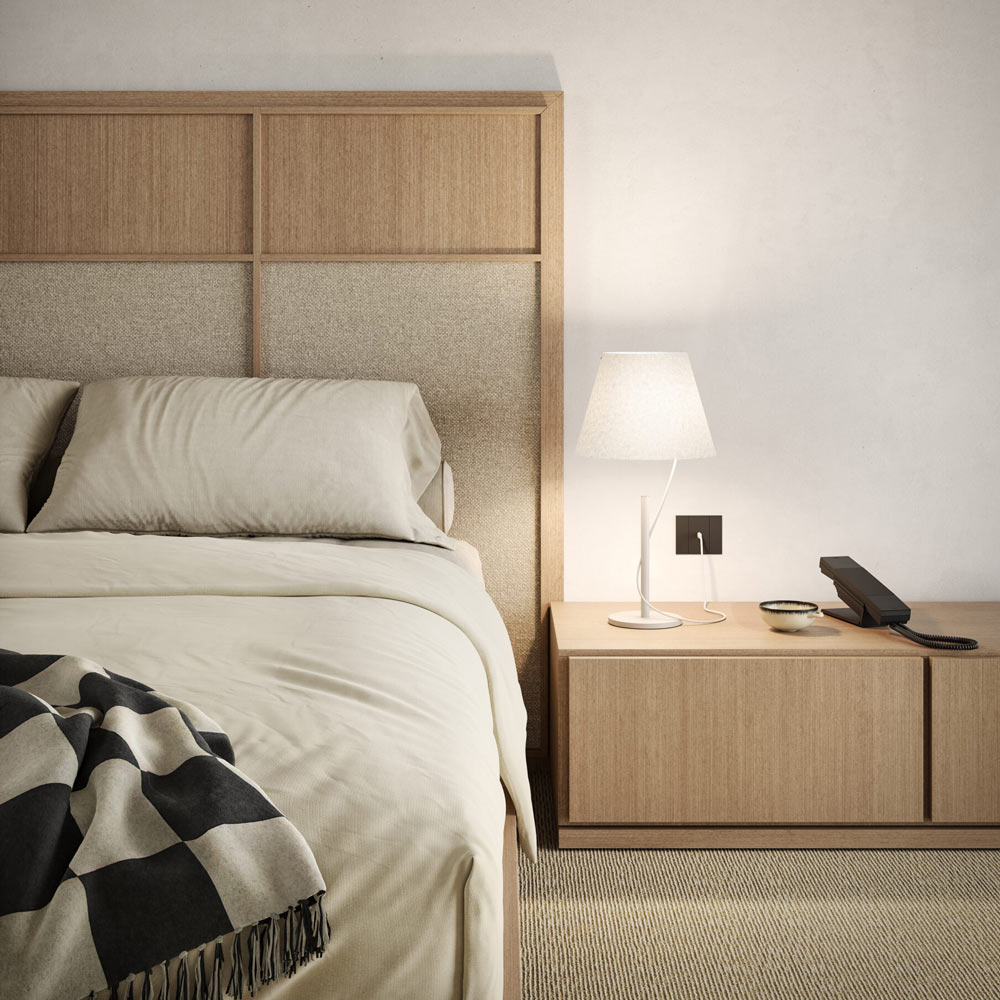 slim line hover LED table lamp - Cueteks