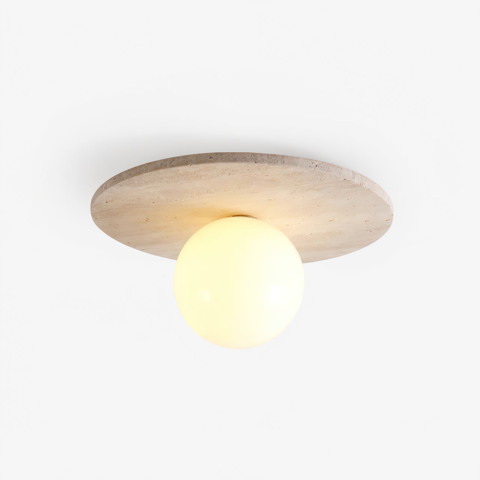 Minimalist Stone Disc Ceiling Light - Cueteks