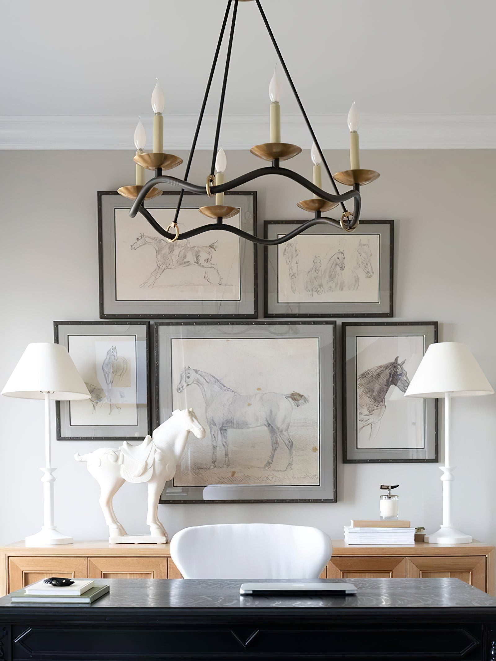 Wavy Arm Candle Chandelier - Cueteks