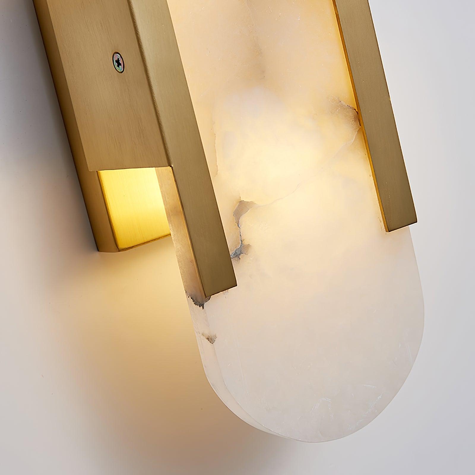 Modern Vertical Alabaster Wall Sconce - Cueteks