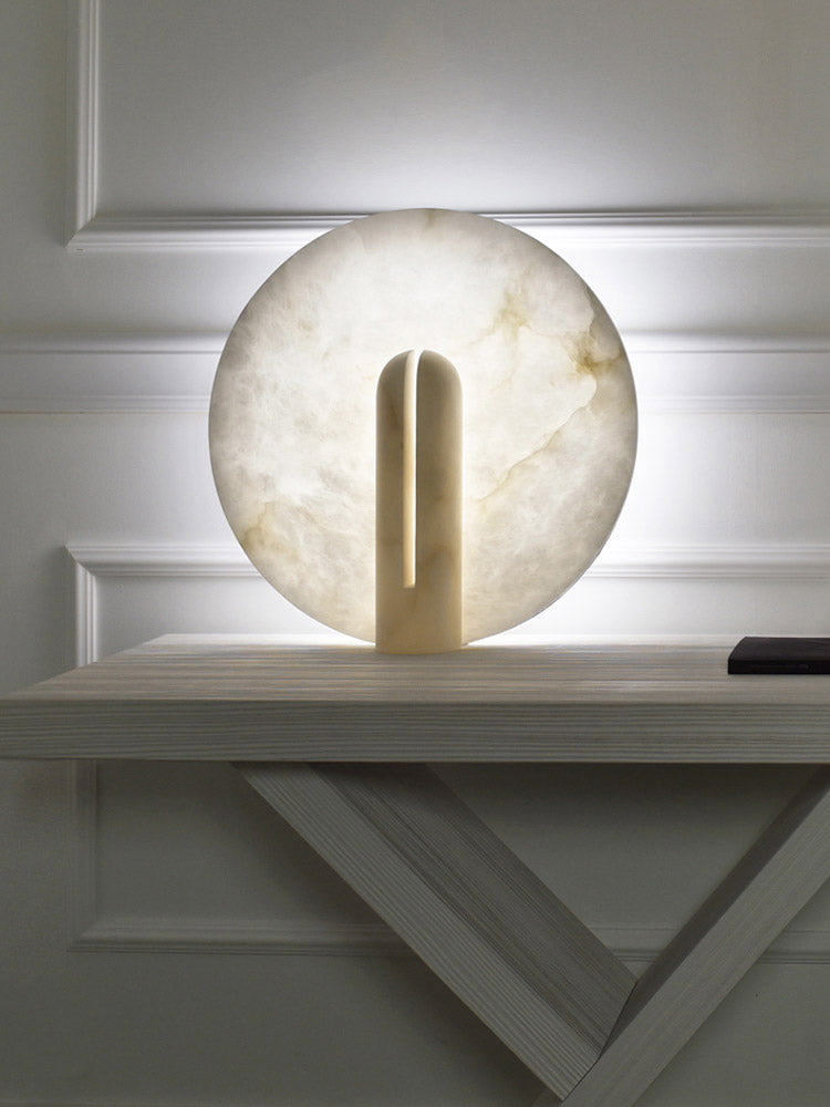 Geometric Alabaster Table Lamp - Cueteks