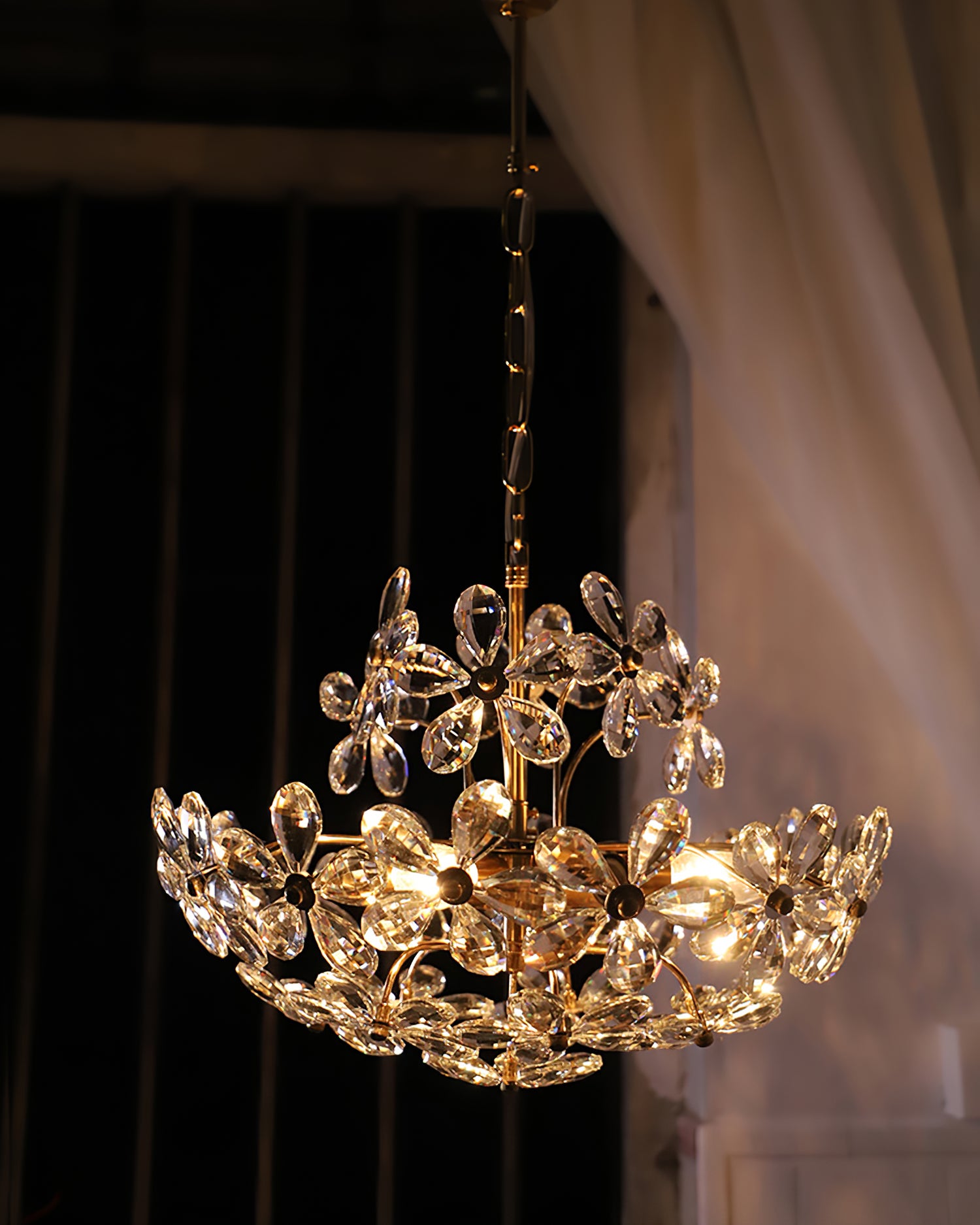 Blossom Crystal Flower Chandelier - Cueteks