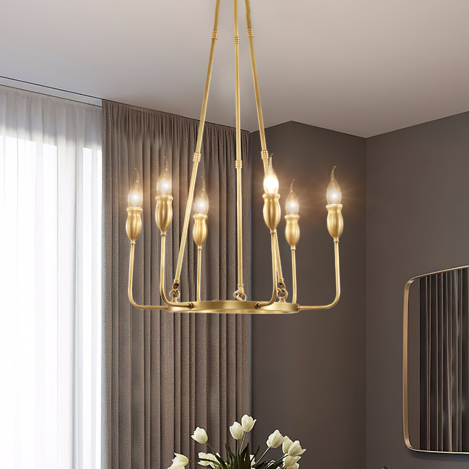 Classic ring candlestick chandelier - Cueteks