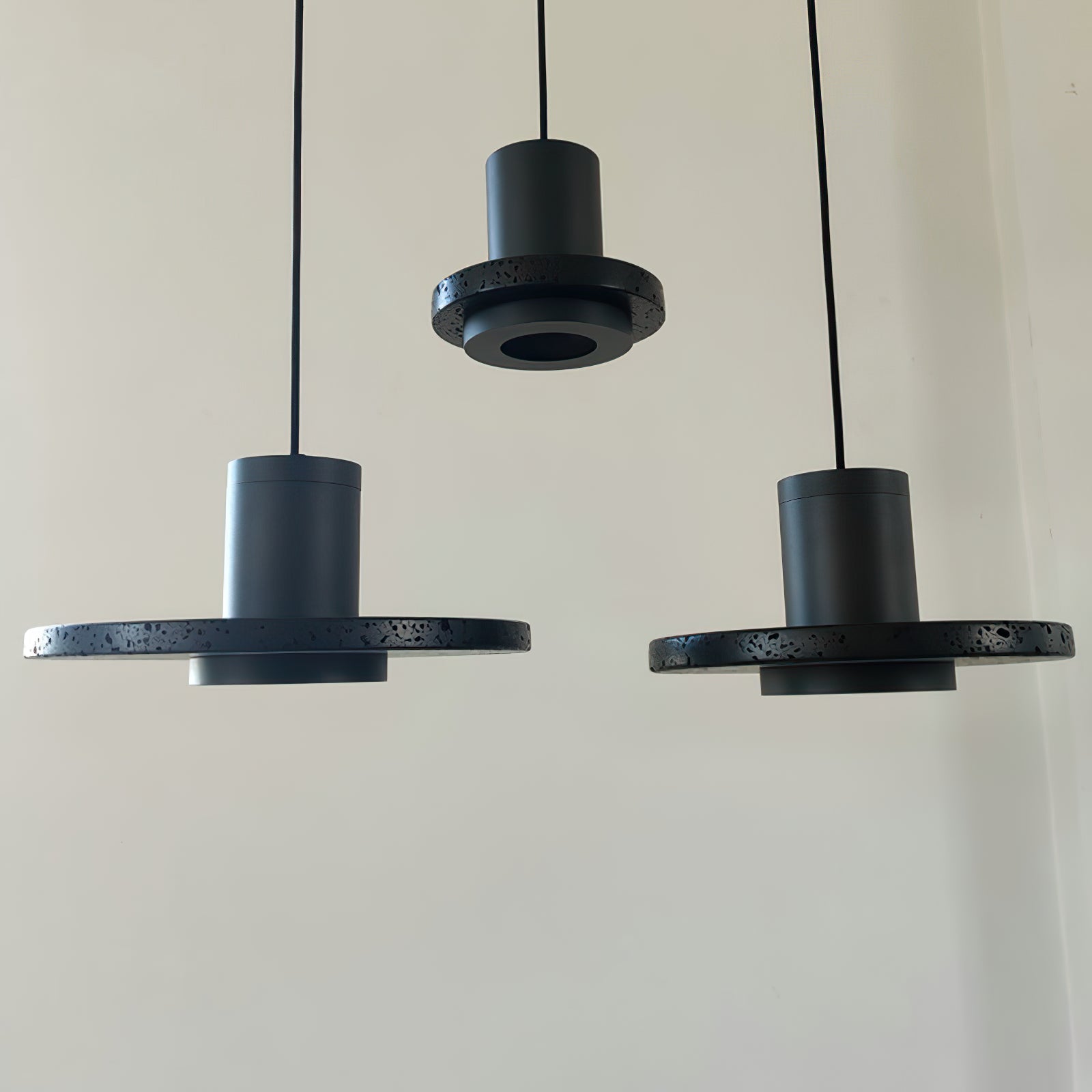 Lava Stone Black Pendant Light - Cueteks
