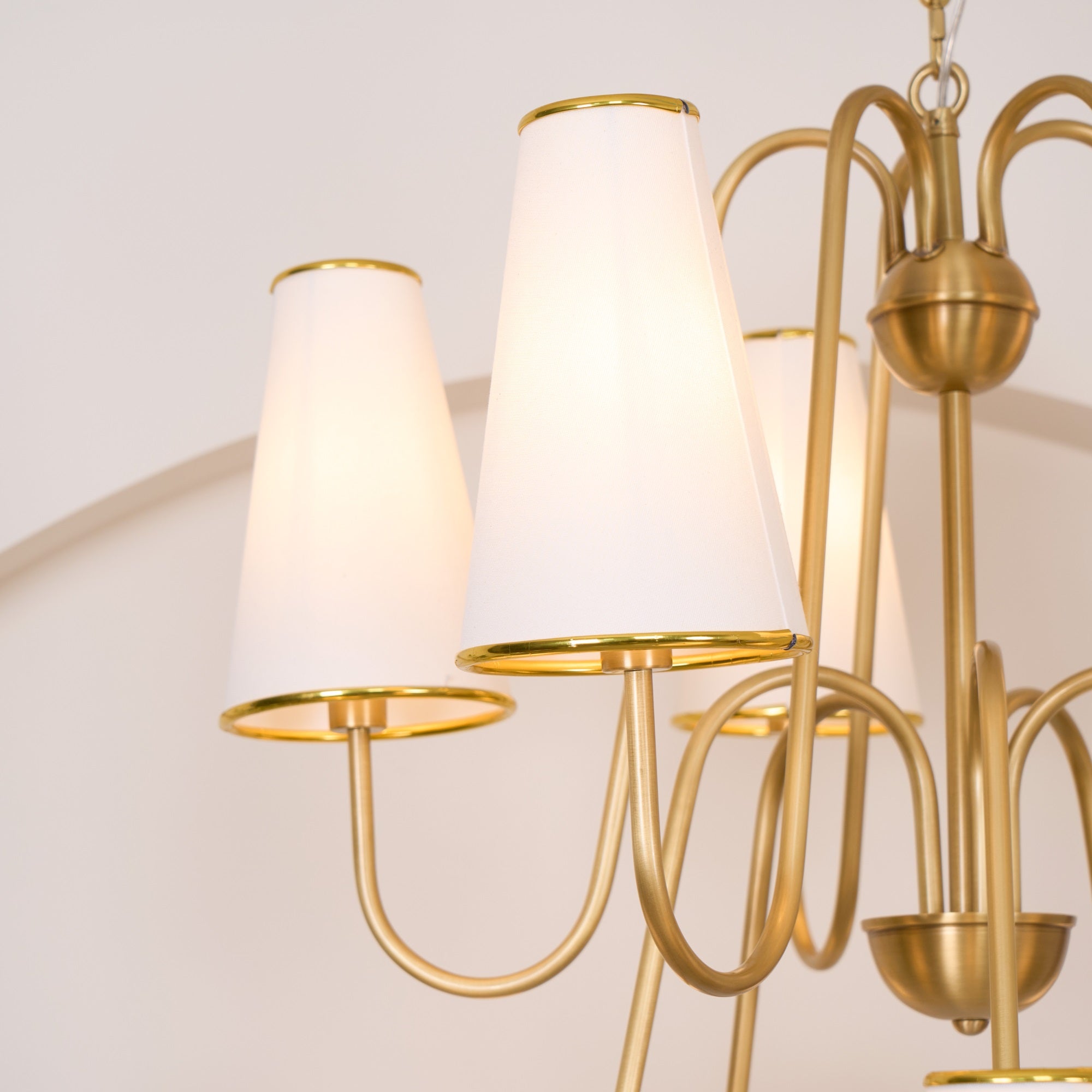 Gold Two-Tier Montreuil  Chandelier - Cueteks