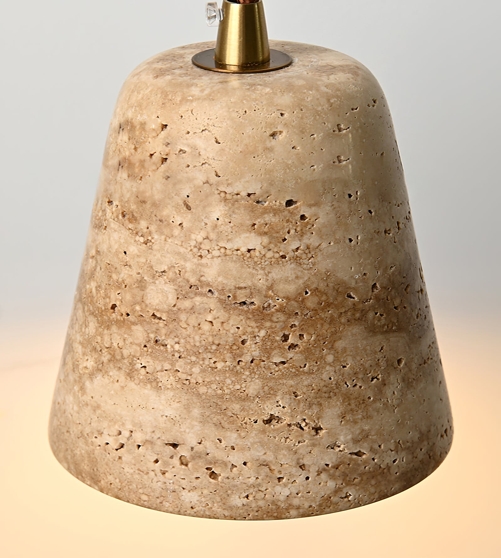 Yellow Travertine Cone Chandelier - Cueteks