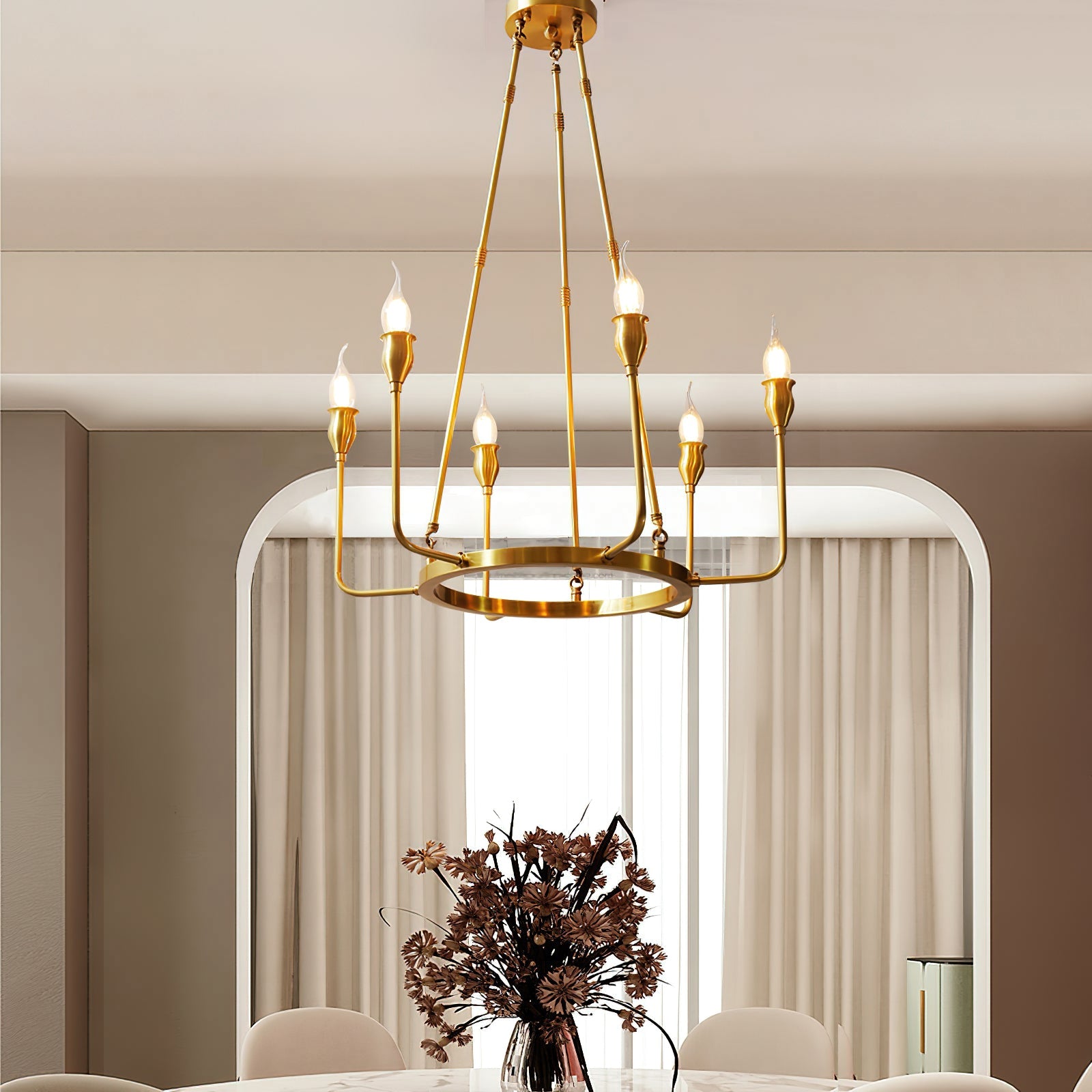 Classic ring candlestick chandelier - Cueteks