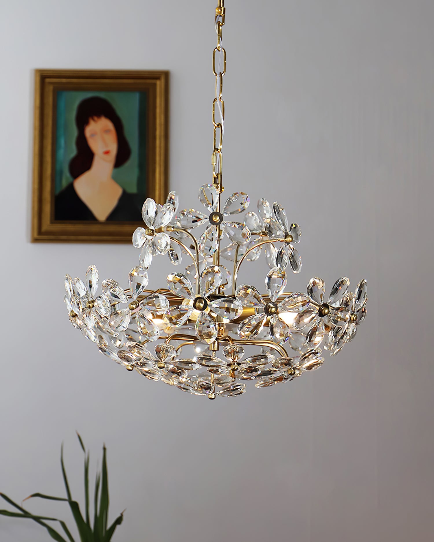 Blossom Crystal Flower Chandelier - Cueteks