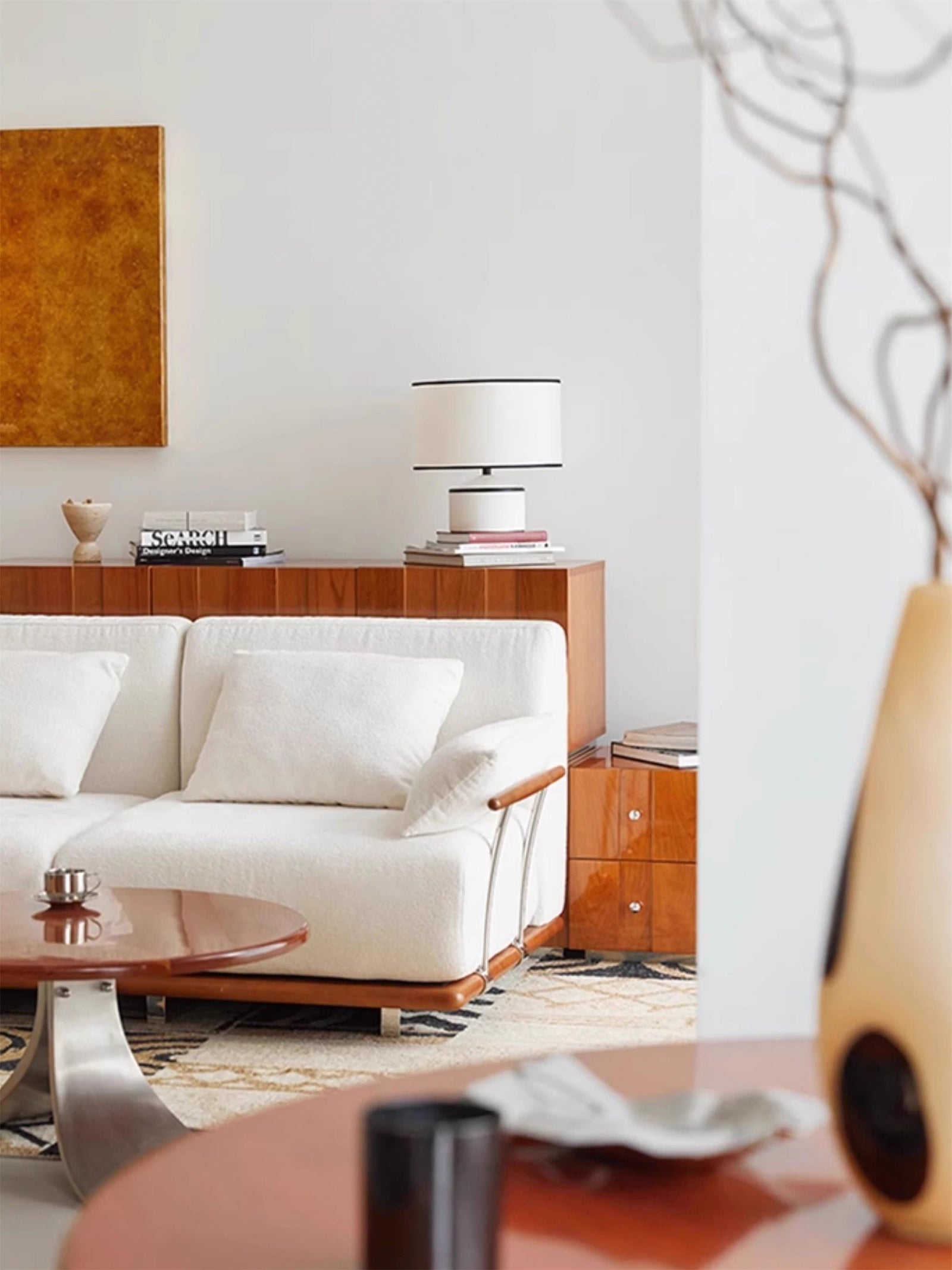 Cyls Minimalist Drum Shade Table Lamp - Cueteks