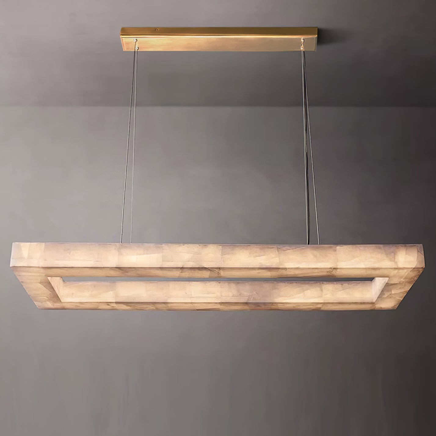 Triple Ring Alabaster Pendant Light - Cueteks