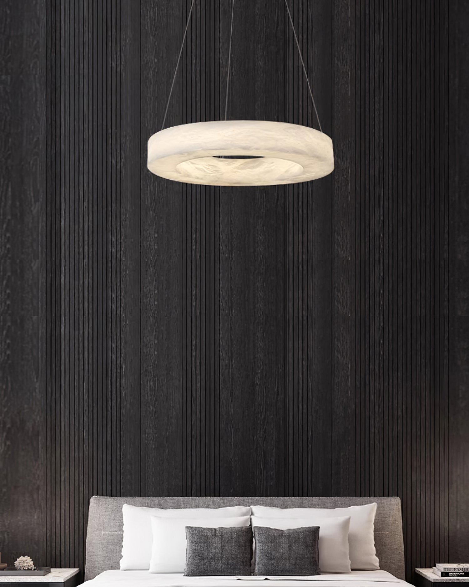 Triple Ring Alabaster Pendant Light - Cueteks