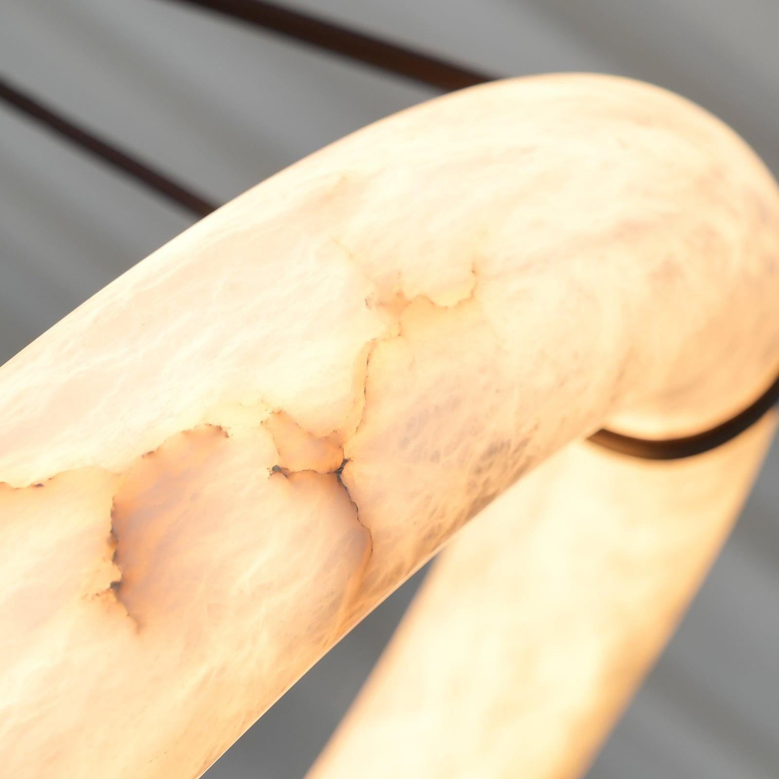 Leather Alabaster Pendant Light - Cueteks